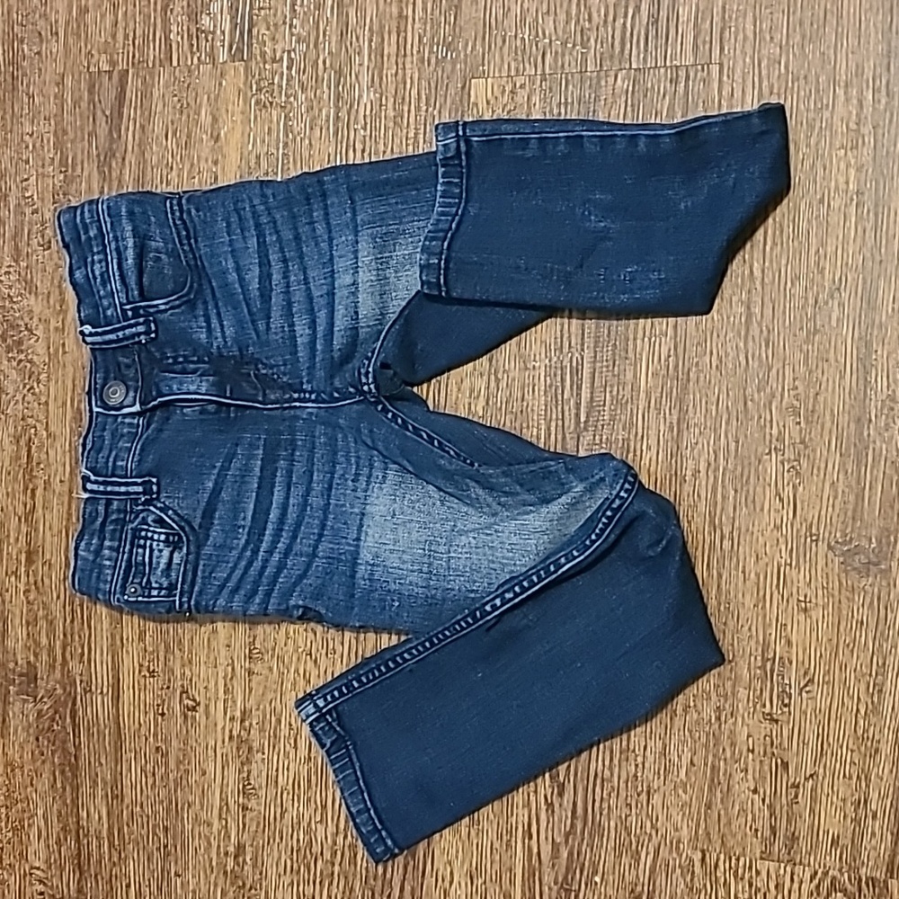 Kids Dark Wash‎ Denim Jeans Slim Fit Adjustable Waist Toddler